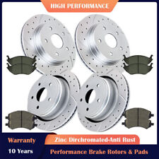 Front Rear Drilled Rotors And Brake Ceramic Pads Kit For 2006-2018 Dodge Ram1500