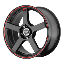18x8 Motegi Mr116 Fs5 Matte Black Red Racing Stripe Wheel 5x1005x4.5 45mm
