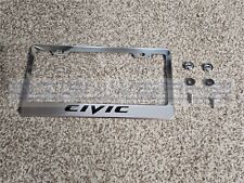 Honda Civic Chrome Stainless Steel License Plate Frame