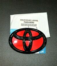 Toyota Piano Black - Red Logo Emblem Badge 12 Cm For Rear Toyota Altis Camry
