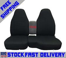 Truck Car Seat Covers Cotton Solid Black Fits 04-12 Ford Ranger 6040 Highback