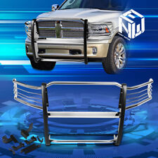 For 09-18 Dodge Ram 1500 Truck Chrome Bumper Grill Protector Grille Brush Guard