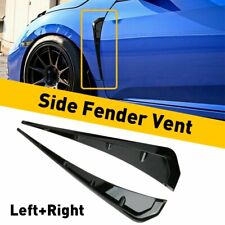 2pcs Glossy Black Car Exterior Side Fender Vent Air Wing Cover Trim Accessories