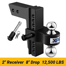 Xpe Trailer Hitch Fits 2 Inch Receiver 8 Inch Adjustable Drop Hitch 12500 Lbs