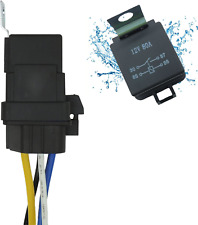 Hisport Automotive Relay 4-pin 8060 Amp 12v Dc Waterproof Relay With Harness