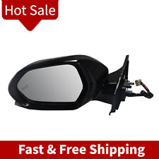 Side Mirror For 16-23 Toyota Prius Power Heated Lamp Bsm Left Driver Side Black