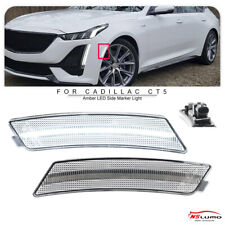 Front Bumper White Led Strip Side Marker Running Light For 2020-up Cadillac Ct5