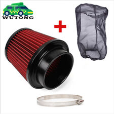 4inch 100mm Red High Flow Inlet Cold Air Intake Cone Replacement Dry Air Filter