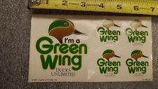 Vtg Im A Green Wing Ducks Unlimited Decal 1 Sheet 5 Stickers 1991 Wings