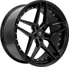 22 Inch 22x9 Lexani Spike Black Milled Wheels Rims 5x4.25 5x108 40