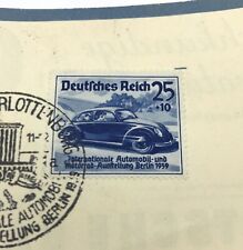 Kdf Wagen Stamp Berlin Car Fair Deutsche Bank Vintage Advertising Vw Beetle Bug
