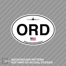 Ohare Airport Euro Oval Sticker Decal Vinyl Ord Chicago Illinois