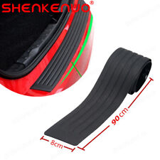 Black Rear Bumper Rubber Pad Kit Guard Sill Plate Trunk Protector Trim Cover