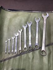 Vintage S-k Tools 9 Piece Assorted Combination Wrench Set Case