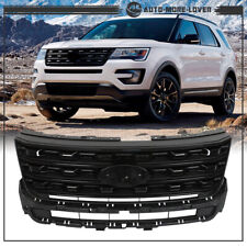 For 2016-2017 Ford Explorer Front Bumper Grille Glossy Black Fo1200578