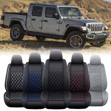 Full Set Car Seat Covers Pu Leather 25-seats Front Rear For Jeep Gladiator