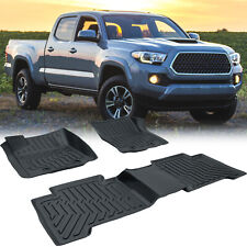 Tpe Rubber Car Floor Mats Fits 18-23 Toyota Tacoma Double Cab