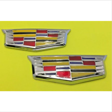 2 X Cadillac Emblem Car Badge Decal Sticker Cts Srx Sts Ats Xlr Sls Ct6  Set