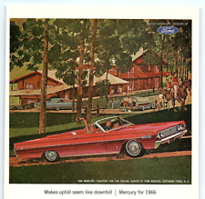1966 Mercury Convertible Red V-8 Car Automobile Ephemera Vintage 60s Print Ad