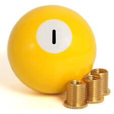 Universal Manual Yellow 1 Billiard Ball Round Custom Gear Shifter Shift Knob