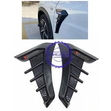 2pcs Sports Grille Intake Vent Air Wing Cover Trim For Car Exterior Side Fender