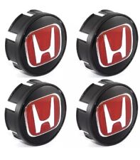Honda Civic Fit Set Of 4 Jdm Red H Wheel Center Caps Hubs Cover Cap 58mm 2 14