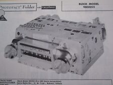 1960 Buick 980052 Wonder Bar Radio Photofact