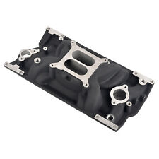 Aluminum Intake Manifold For Sbc Chevy 5.0 5.7 Vortec 350 383 327 96-up Black