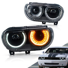 Led Projector Headlights For 2008-2014 Dodge Challenger Wsequential Headlamps