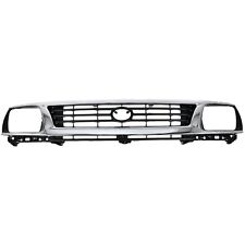 Grille For 95-96 Toyota Tacoma Chrome Shell W Black Insert Plastic