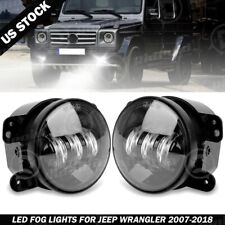 Pair 4 Inch Led Fog Lights Lamp For Jeep Wrangler Jk Tj Lj Dodge Journey Charger