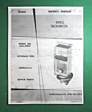 Penske Dwell Tachometer Resistance 244.21014 Owners Manual Reprint