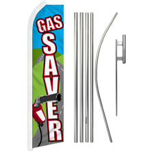 Gas Saver Flutter Feather Advertising Flag Kit Car Dealership Great Mpg Swooper