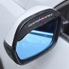 2x Carbon Fiber Performance Rearview Side Mirror Rain Visor Guard Accessories