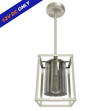 20.8 12v Led Retro Tinted Gray Glass Pendant Ceiling Light Hanging Lamp Fixture