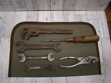 Vintage Tool Kit W Reproduction Tool Bag Vintage Tool Roll Old Tool Set Antique