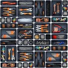 32 Pcs Tool Box Organizer Tray Divider Set Desk Drawer Organizer Garage Storage