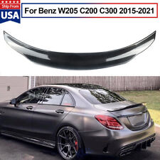Carbon Fiber Style Rear Trunk Spoiler Wing Lip For Benz C Class W205 2015-2021
