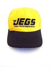 Jegs High Performance Auto Parts Yellow Black Strapback Ball Cap Hat