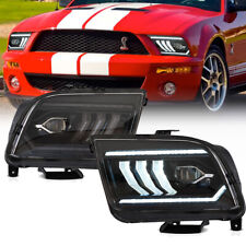 Full Led Projector Headlights W Start-up Animation For 2005-2009 Ford Mustang