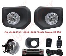 Us Pair Lhrh Fog Lights Kit For 2016-2021 Toyota Tacoma Sr Sr5 W Wireswitch