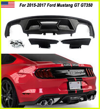Unpainted Rear Diffuser Dual Quad Exhaust Gt500 Style For 2015-2017 Ford Mustang