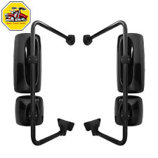 Pair Black Door Mirror Assembly With Arm For Freightliner M2 Left And Right Side