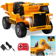 12v Ride On Dump Truck With Remote Control Music Electric Car Gift For Kids