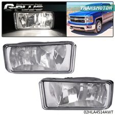 Clear Bumper Fog Lights Pair Fit For 07-13 Chevy Silverado 1500 2500 3500 Tahoe