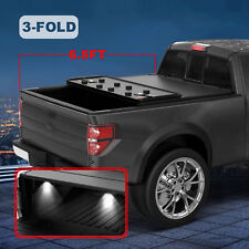 Tri-fold 6.5ft Hard Tonneau Cover For 15-24 Ford F-150 Truck Long Bed Waterproof