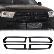 Black Front Grill Mesh Grille Inserts Trim Cover For Dodge Durango 2011-2020 Abs