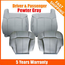 For 1999 2000 2001 2002 Chevy Silverado Suburban Tahoe Seat Cover Pewter Gray
