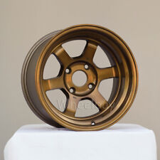 On Sale 4 Pcs  Rota Wheel Grid V 15x9 4x114.3 Offset 0 -15 73 Frs Bronze