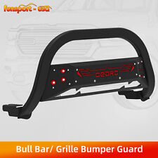 Bull Bar Push Bumper Grille Guard For 2016-2023 Toyota Tacoma Textured Black